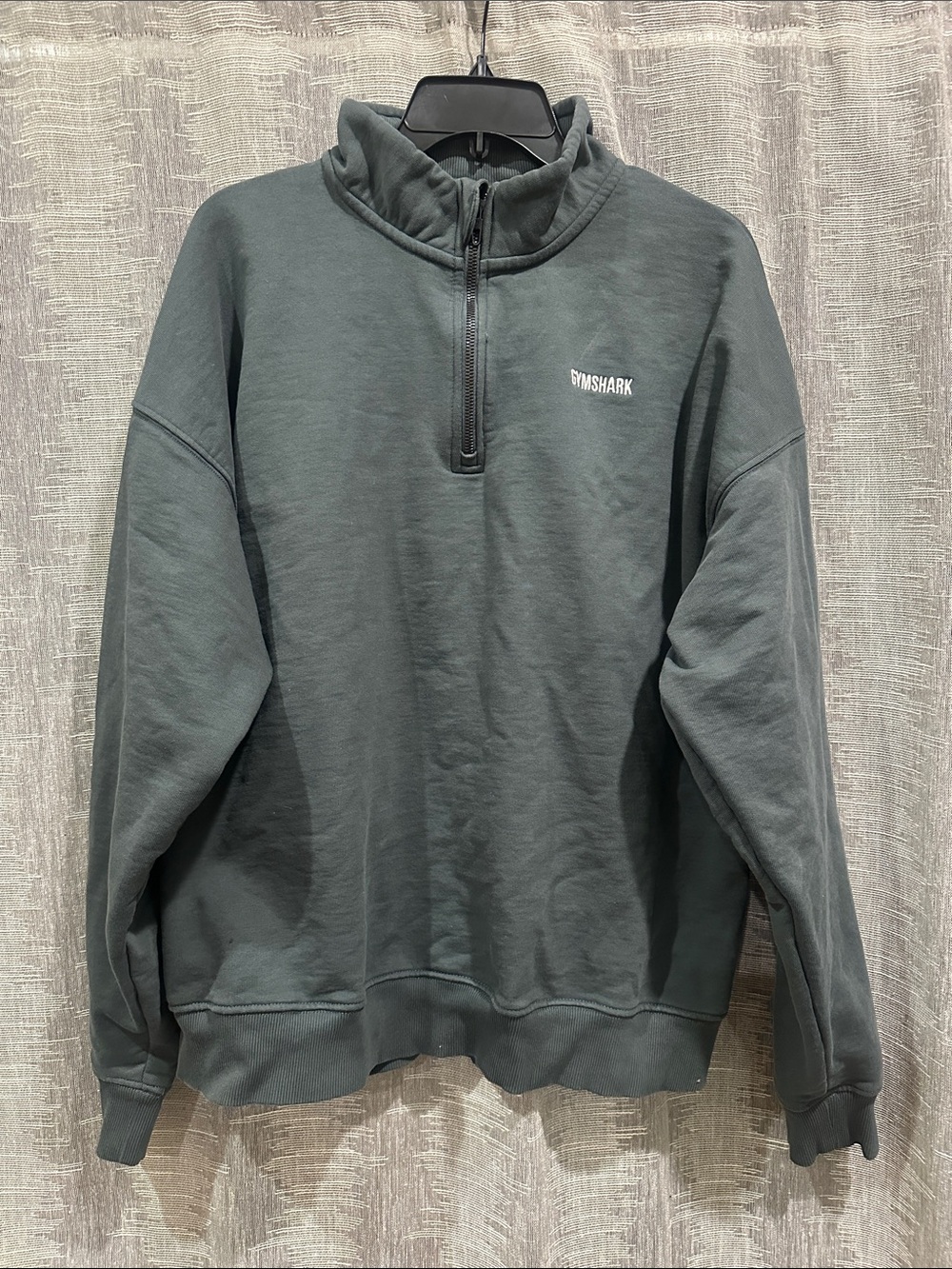 Gymshark Men's Half-Zip Pullover in Charcoal Green